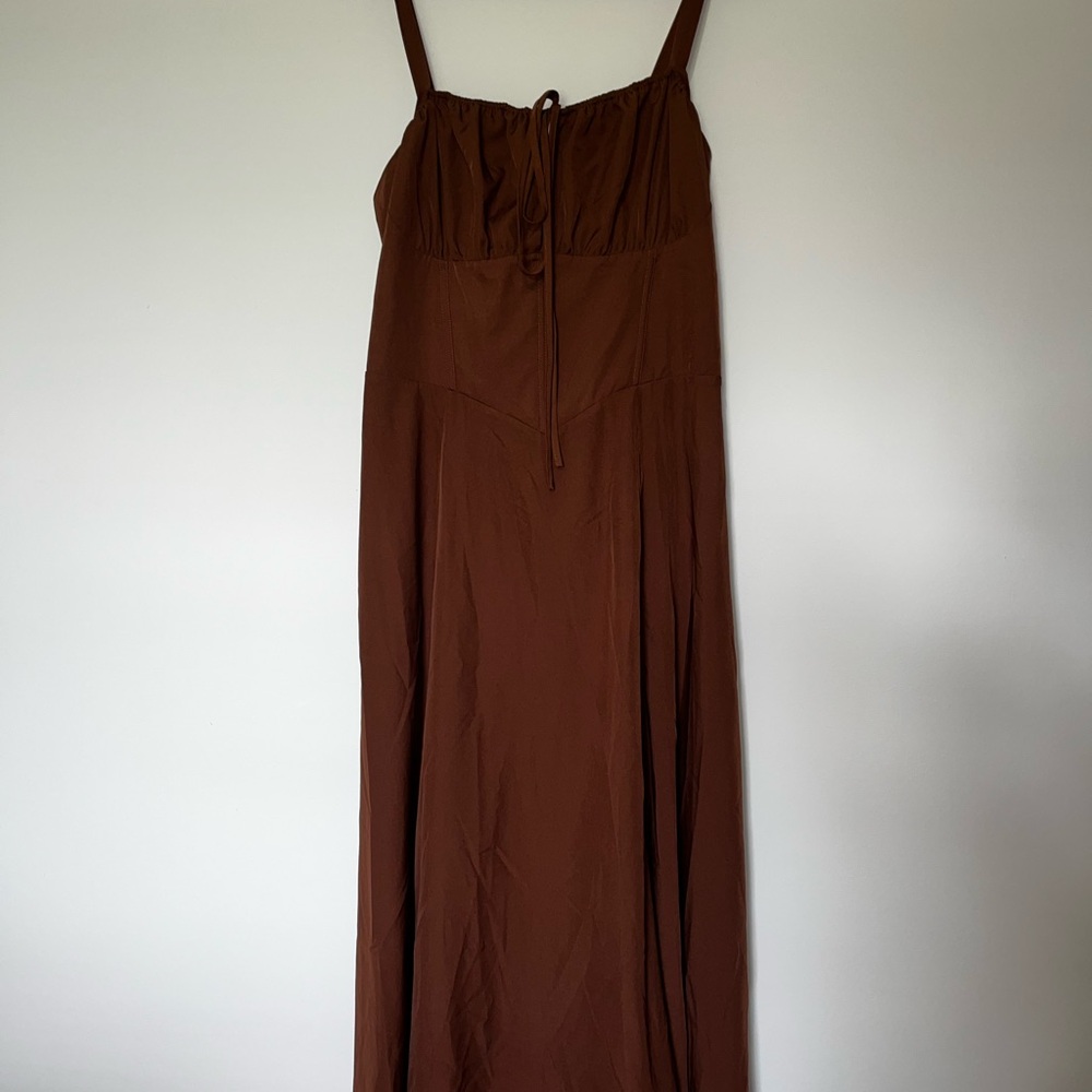 Brown Milkmaid dress
